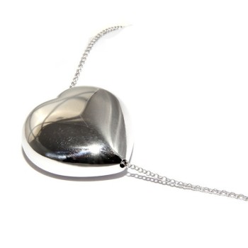 RMB|collana con centrale cuore doppio brillanti micropietre