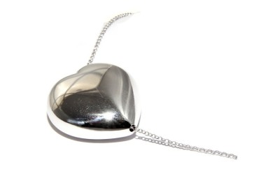 RMB|collana con centrale cuore doppio brillanti micropietre
