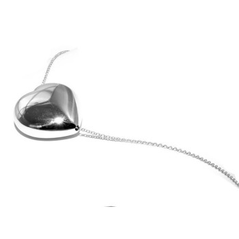 RMB|collana con centrale cuore doppio brillanti micropietre