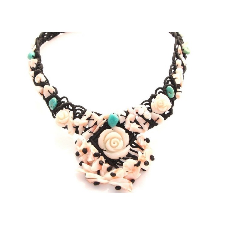 RMB|necklace scarf line Capri 3-wire two-tone red black coral reef true Italian red and black agate beads