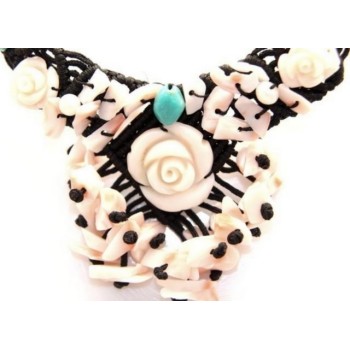 RMB|necklace scarf line Capri 3-wire two-tone red black coral reef true Italian red and black agate beads