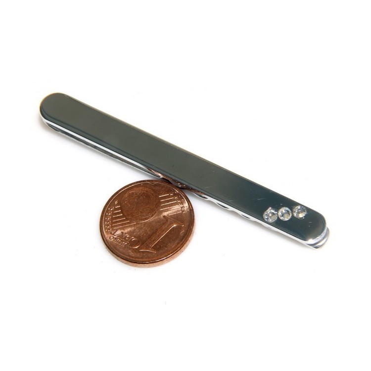 RMB|Portachiavi uomo o donna targa lavorata ovale lucida tutto in Argento 925 Massiccio 16 gr