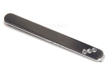 RMB|Keychain keyring man or woman plate machined oval glossy all 925 Silver Massif 16 gr