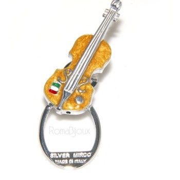 RMB|Keychain keyring man or woman plate machined oval glossy all 925 Silver Massif 16 gr