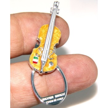 RMB|Keychain keyring man or woman plate machined oval glossy all 925 Silver Massif 16 gr