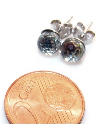 orecchini in argento 925 "magic ball" con pallina cangiante