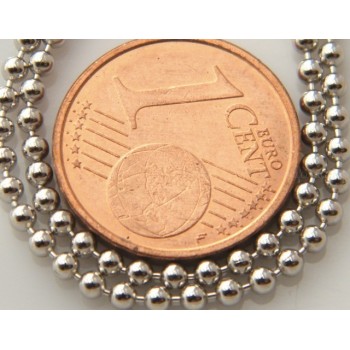 RMB|ARGENTO 925 : Girocollo collana pallini palline balls 1,8 mm varie lunghezze modello con trattamento di rodiatura