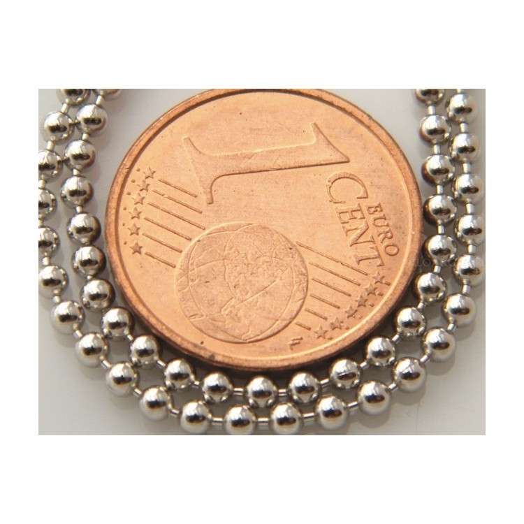 RMB|ARGENTO 925 : Girocollo collana pallini palline balls 1,8 mm varie lunghezze modello con trattamento di rodiatura