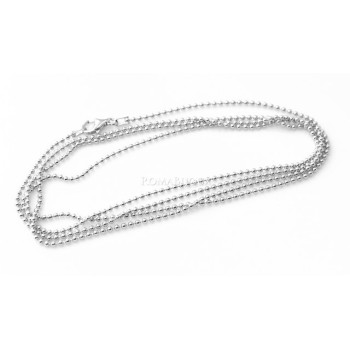 RMB|ARGENTO 925 : Girocollo collana pallini palline balls 1,8 mm varie lunghezze modello con trattamento di rodiatura