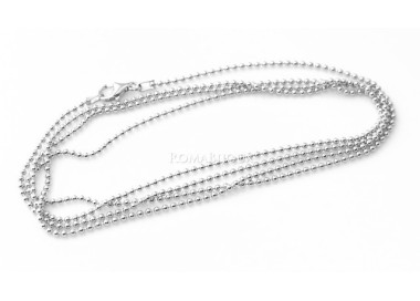 RMB|ARGENTO 925 : Girocollo collana pallini palline balls 1,8 mm varie lunghezze modello con trattamento di rodiatura