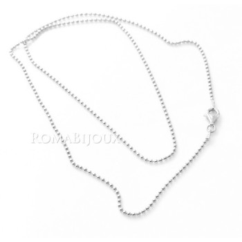 RMB|ARGENTO 925 : Girocollo collana pallini palline balls 1,8 mm varie lunghezze modello con trattamento di rodiatura