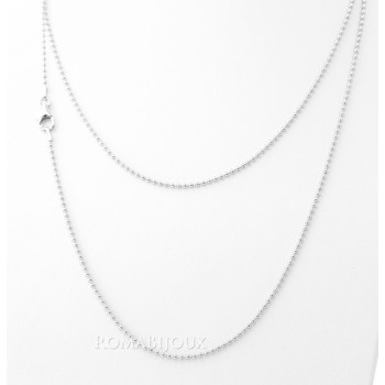 RMB|ARGENTO 925 : Girocollo collana pallini palline balls 1,8 mm varie lunghezze modello con trattamento di rodiatura