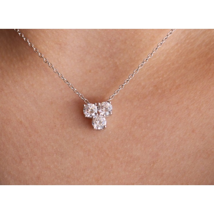 RMB|Collana argento 925 trilogy con ciondolo zirconi per donna