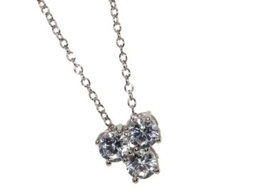 RMB|Collana argento 925 trilogy con ciondolo zirconi per donna