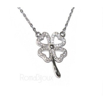 RMB|collana con centrale cuore doppio brillanti micropietre