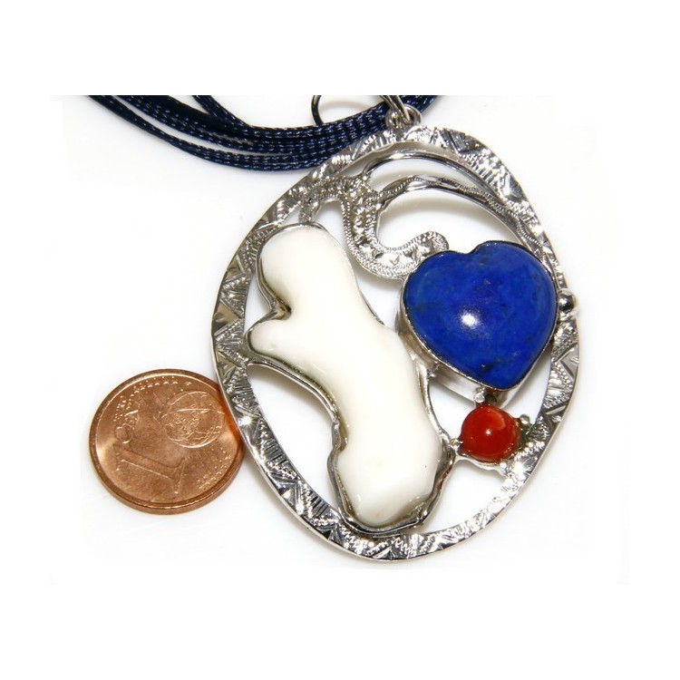 RMB|Argento 925 : Anello donna regolabile realizzato a mano con stella di corallo rosso naturale