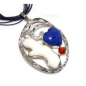 RMB|Argento 925 : Anello donna regolabile realizzato a mano con stella di corallo rosso naturale