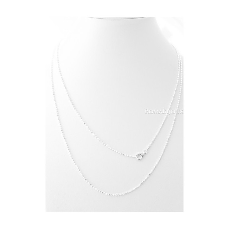 RMB|ARGENTO 925 : Girocollo collana pallini palline balls 1,8 mm varie lunghezze modello chiara sbiancata