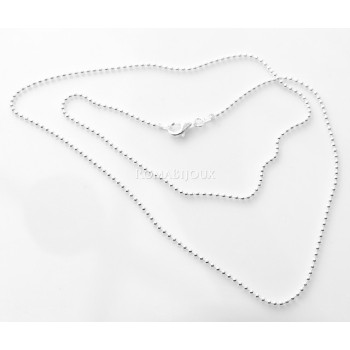 RMB|ARGENTO 925 : Girocollo collana pallini palline balls 1,8 mm varie lunghezze modello chiara sbiancata