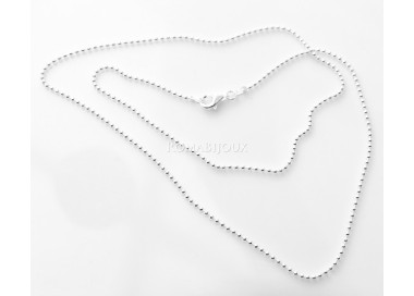 RMB|ARGENTO 925 : Girocollo collana pallini palline balls 1,8 mm varie lunghezze modello chiara sbiancata