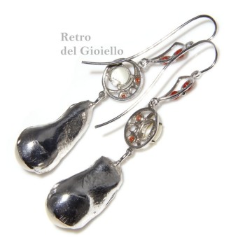 RMB|Argento 925 in galvanica oro giallo: Anello con cammeo sardonico GRANDE ovale Gufo Amuleto