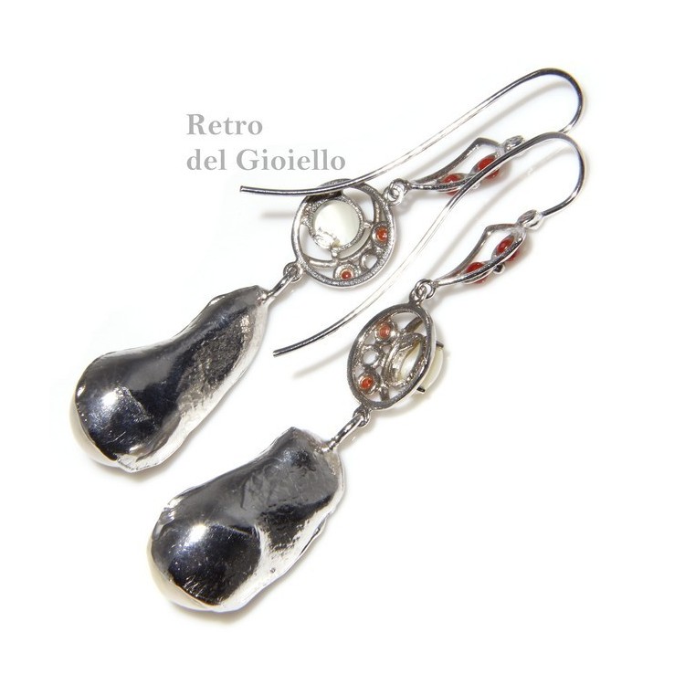 RMB|Argento 925 in galvanica oro giallo: Anello con cammeo sardonico GRANDE ovale Gufo Amuleto