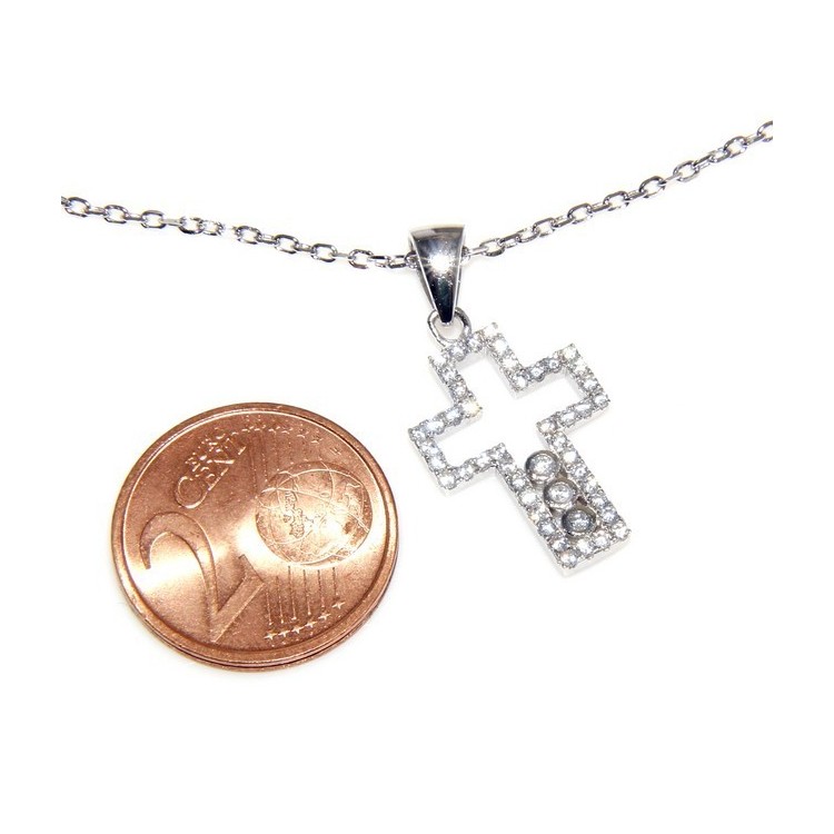 RMB|collana con centrale cuore doppio brillanti micropietre