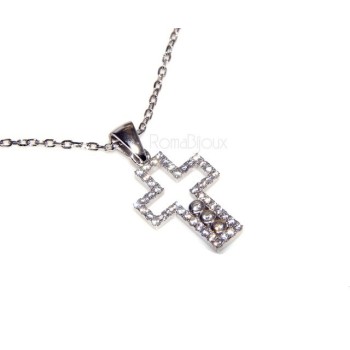 RMB|collana con centrale cuore doppio brillanti micropietre
