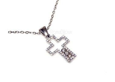 RMB|collana con centrale cuore doppio brillanti micropietre