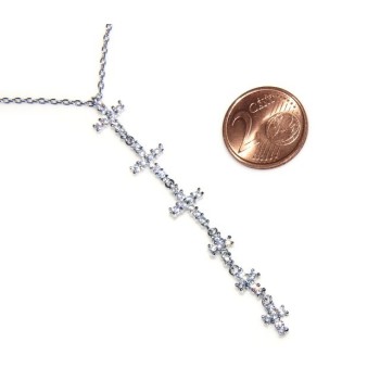 RMB|collana con centrale cuore doppio brillanti micropietre
