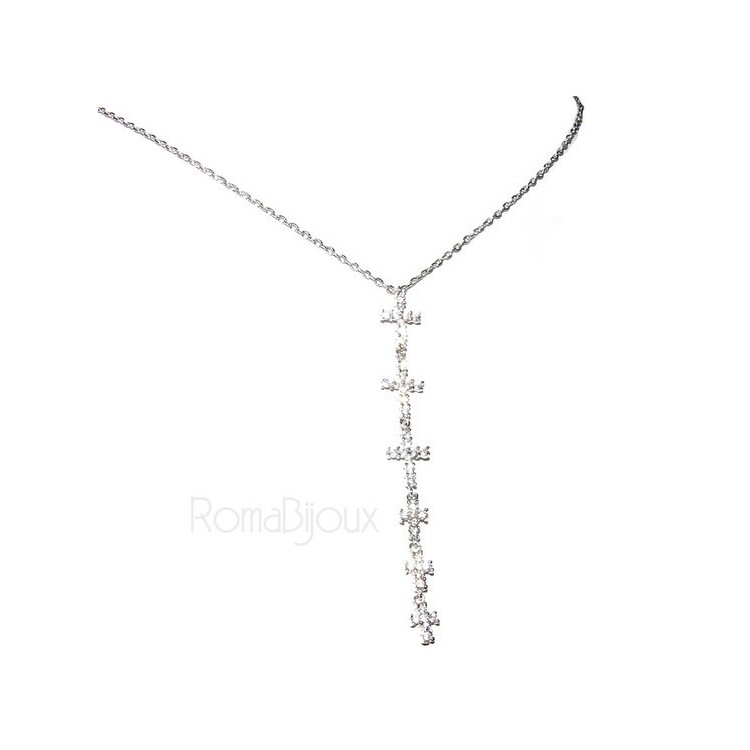 RMB|collana con centrale cuore doppio brillanti micropietre