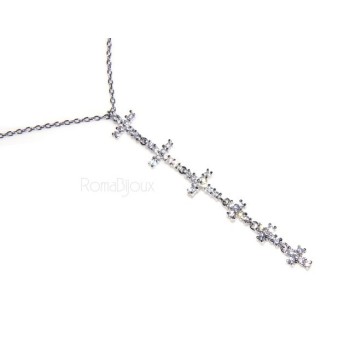 RMB|collana con centrale cuore doppio brillanti micropietre