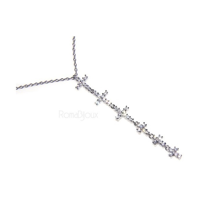 RMB|collana con centrale cuore doppio brillanti micropietre