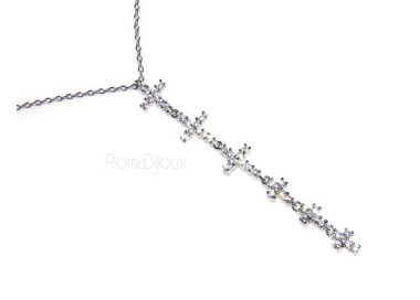 RMB|collana con centrale cuore doppio brillanti micropietre