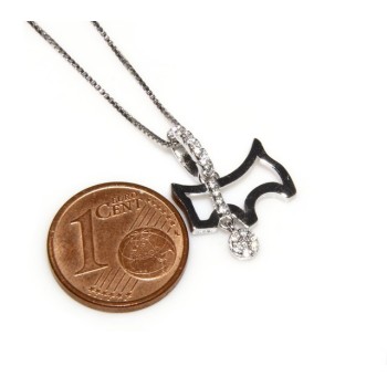 RMB|Argento 925 : Collana Collier donna veneziana con pendente cane con collare e medaglietta
