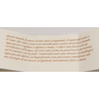 RMB|bracciale schiava alto donna rame smalti e glitter