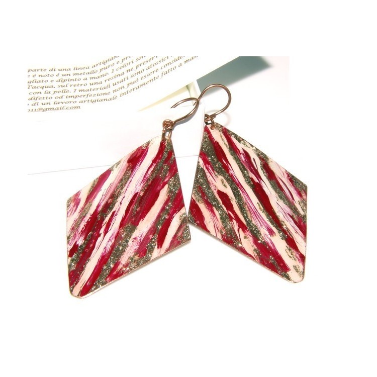 RMB|bracciale schiava alto donna rame smalti e glitter