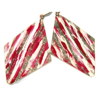 RMB|bracciale schiava alto donna rame smalti e glitter