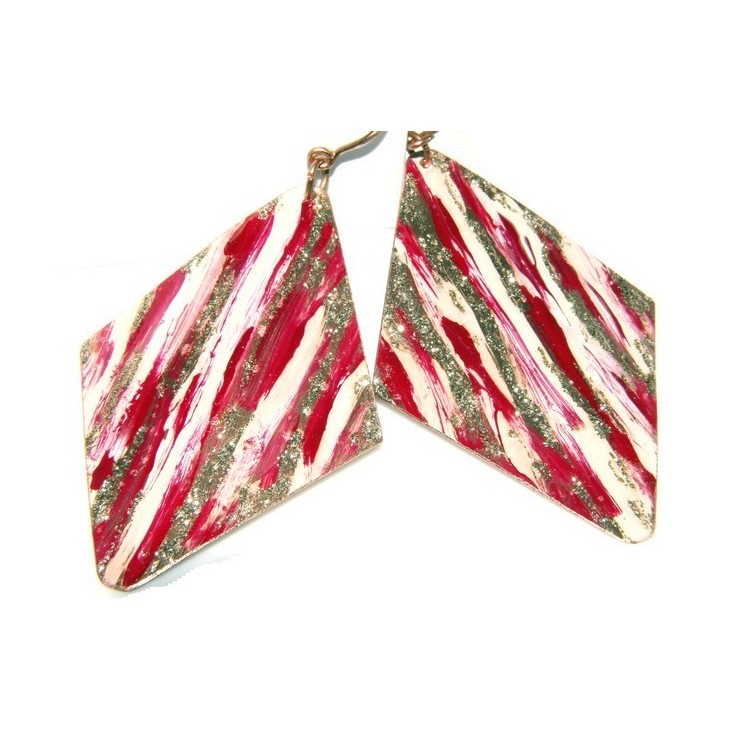 RMB|bracciale schiava alto donna rame smalti e glitter