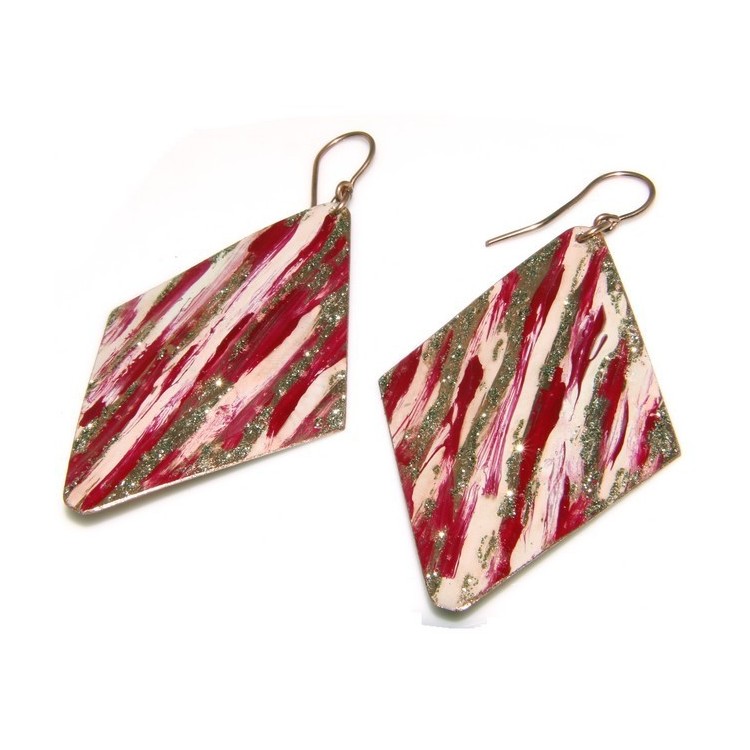 RMB|bracciale schiava alto donna rame smalti e glitter