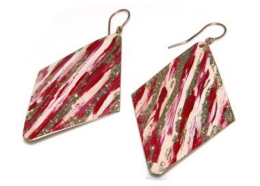 RMB|bracciale schiava alto donna rame smalti e glitter