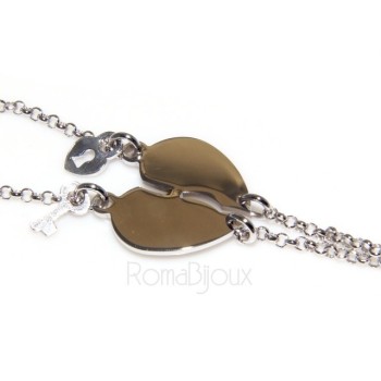 RMB|bracciale con medagliette incise a cuore