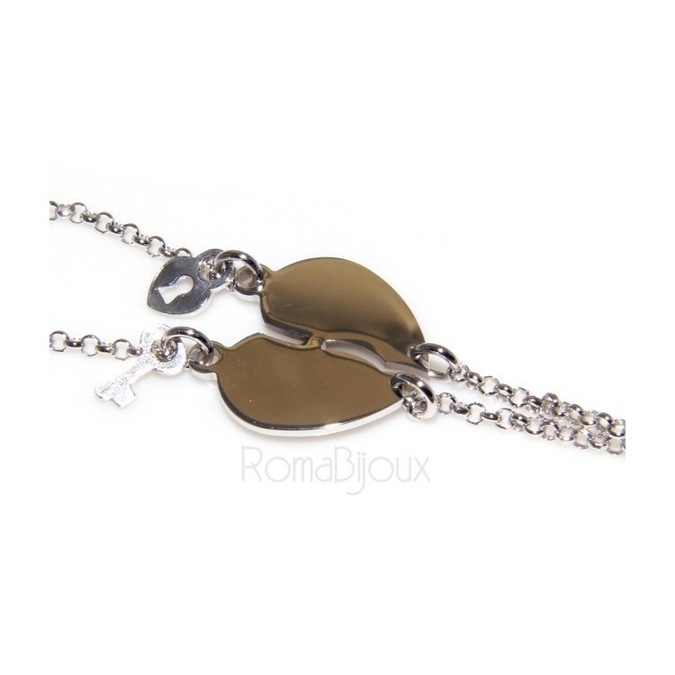 RMB|bracciale con medagliette incise a cuore