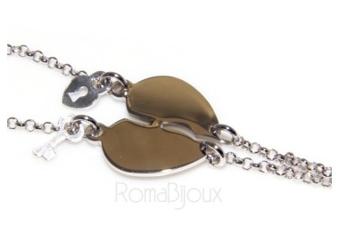 RMB|SILVER 925 :  bracelet for woman, hearts in medals