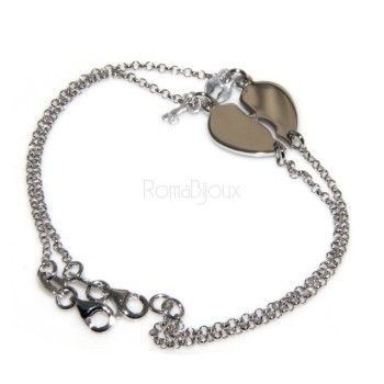 RMB|SILVER 925 :  bracelet for woman, hearts in medals