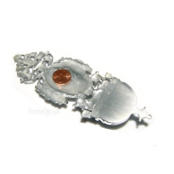 RMB|collana con centrale cuore doppio brillanti micropietre