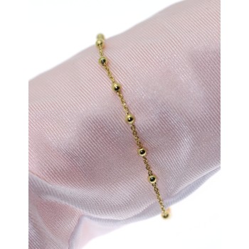 RMB|Rosary bracelet man or woman in 925 sterling silver cross smooth rod Yellow gold from 16.50 to 20 cm