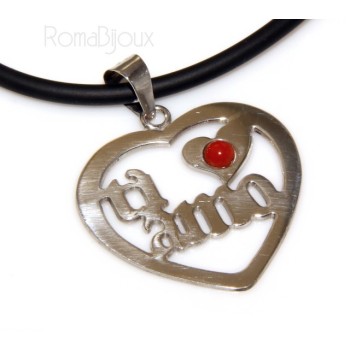 RMB|925: woman adjustable ring handmade with natural red coral star