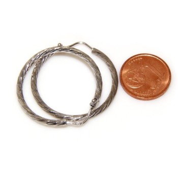 RMB|Argento 925 : orecchini uomo donna anelle cerchi cerchietti classici varie misure