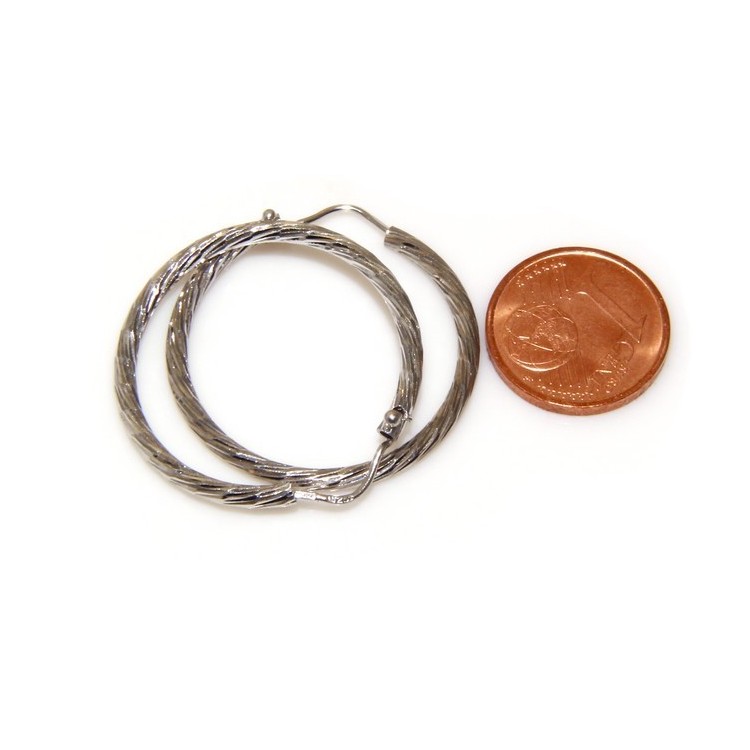 RMB|Argento 925 : orecchini uomo donna anelle cerchi cerchietti classici varie misure